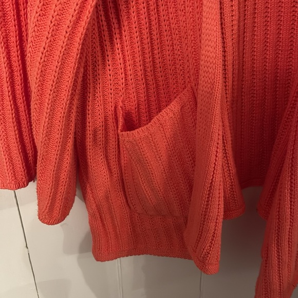 Women's American Eagle Coral Open-Front Cardigan Sweater EUC XL - Picture 2 of 6